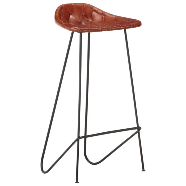 7 pcs conjunto de bar madeira recuperada maciça e couro genuíno - Image 9