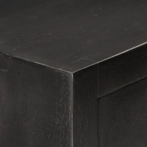 Armário gavetas 45x30x105 cm madeira mangueira preto e dourado - Image 6