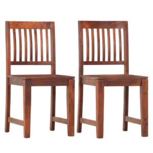 Cadeiras de jantar 2 pcs madeira de mangueira maciça