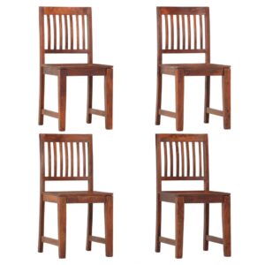 Cadeiras de jantar 4 pcs madeira de mangueira maciça