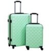 Conjunto de tróleis estojo rígido 2 pcs ABS verde hortelã