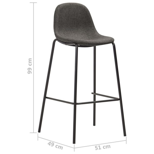 3 pcs conjunto de bar tecido cinzento-escuro - Image 12