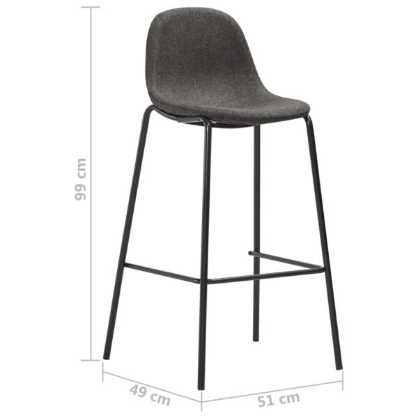 3 pcs conjunto de bar tecido cinzento-escuro - Image 11