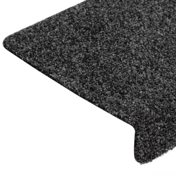 Tapetes de escada 15 pcs 65x21x4 cm tecido agulhado cinza - Image 4