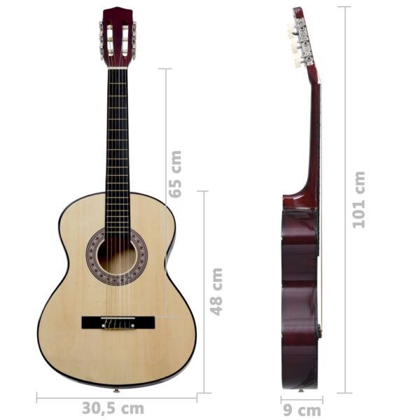 Guitarra clássica para iniciantes 4/4 39" madeira de tilia - Image 7