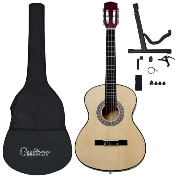 12 peças conjunto de guitarra clássica para iniciantes 4/4 39" - Image 2