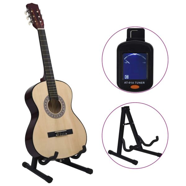 12 peças conjunto de guitarra clássica para iniciantes 4/4 39" - Image 3