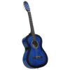 Guitarra clássica para iniciantes 4/4 39" madeira de tilia azul