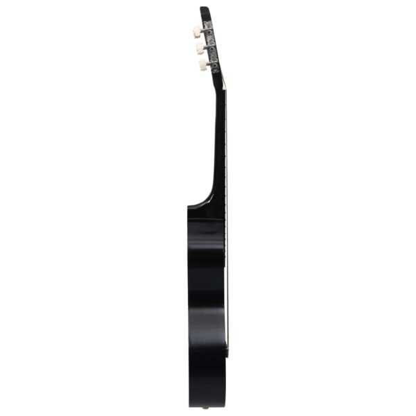 Guitarra clássica para iniciantes 4/4 39" madeira tilia preto - Image 3