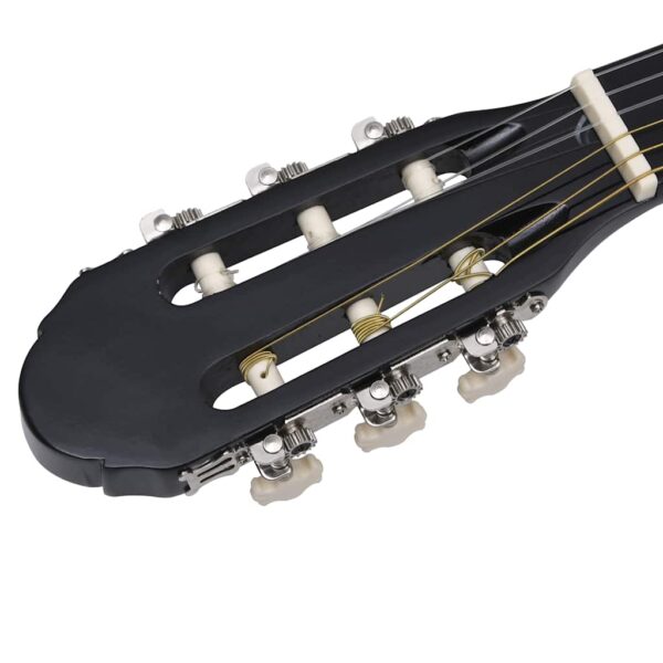 12 peças conjunto guitarra clássica iniciantes 4/4 39" preto - Image 9