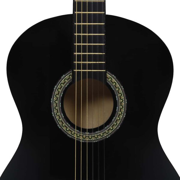 12 peças conjunto guitarra clássica iniciantes 4/4 39" preto - Image 10