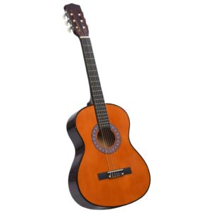 vidaXL Guitarra clássica iniciantes/crianças 3/4 36" madeira de tilia