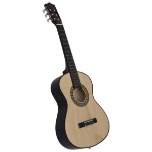 Guitarra clássica iniciantes/crianças 1/2 34" madeira de tilia