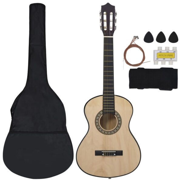 8 pcs conjunto guitarra clássica crianças/iniciantes 1/2 34" - Image 2