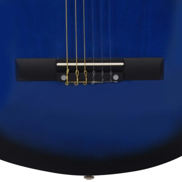8 pcs conjunto guitarra clássica iniciantes 1/2 34" azul - Image 10