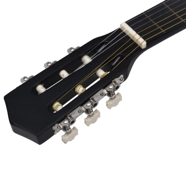 8 pcs conjunto guitarra clássica iniciantes 1/2 34" preto - Image 8