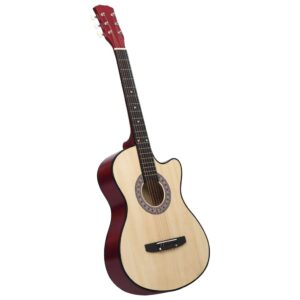 Guitarra acústica cutaway com 6 cordas 38" madeira de tília