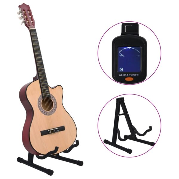 12 pcs conjunto de guitarra acústica cutaway com 6 cordas 38" - Image 3