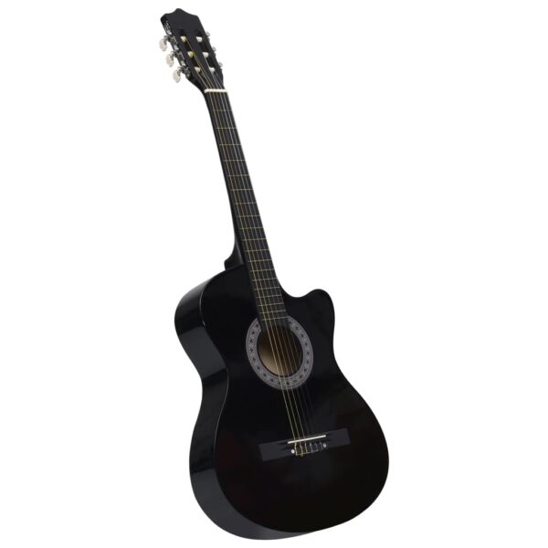 Guitarra clássica cutaway com 6 cordas 38" preto