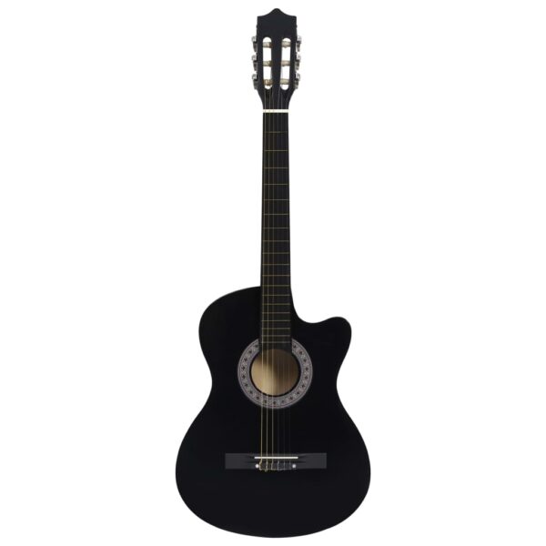 Guitarra clássica cutaway com 6 cordas 38" preto - Image 2