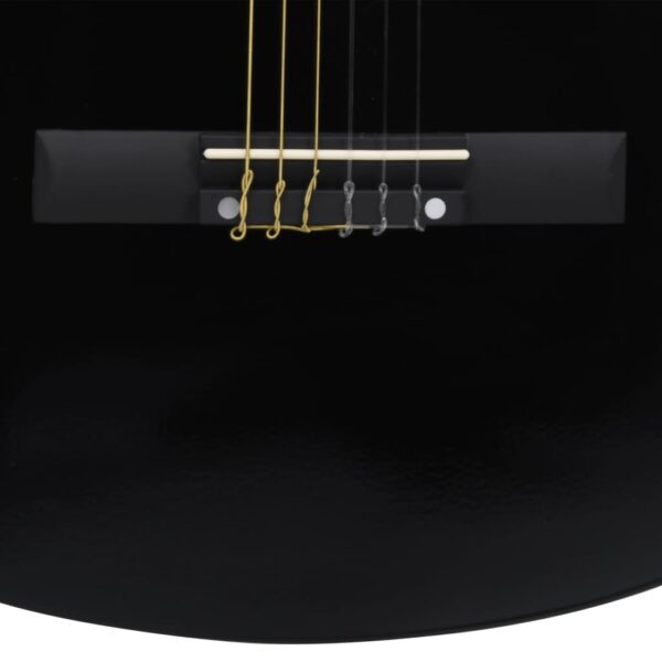 12 pcs conjunto de guitarra clássica com 6 cordas 38" preto - Image 11