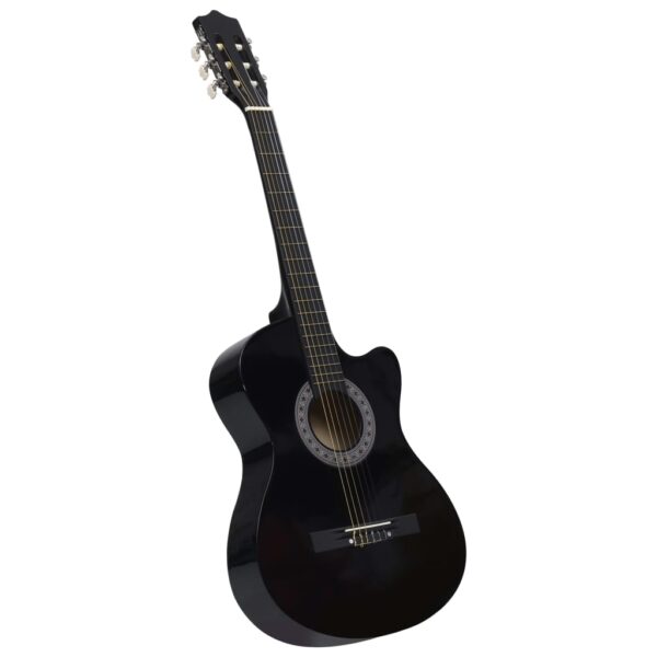 12 pcs conjunto de guitarra clássica com 6 cordas 38" preto - Image 6