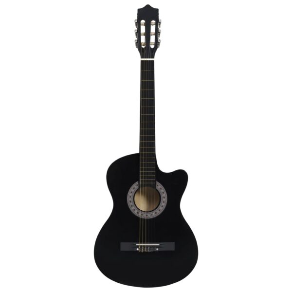 12 pcs conjunto de guitarra clássica com 6 cordas 38" preto - Image 7
