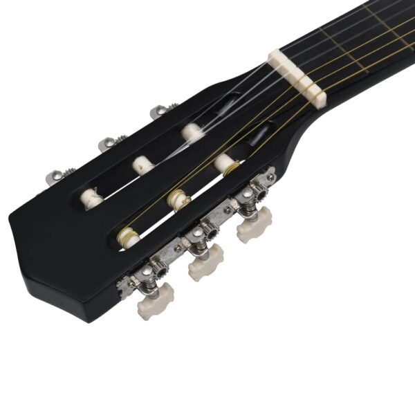 12 pcs conjunto de guitarra clássica com 6 cordas 38" preto - Image 9