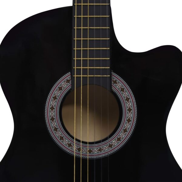 12 pcs conjunto de guitarra clássica com 6 cordas 38" preto - Image 10