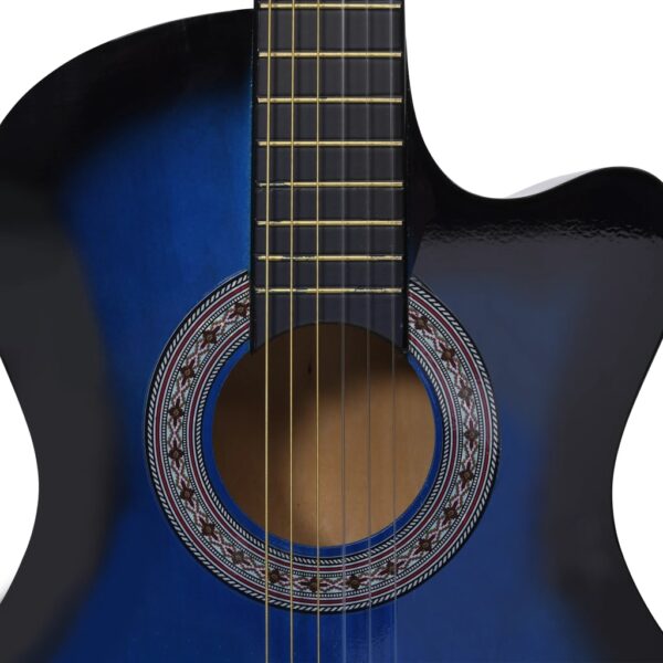 12 pcs conjunto de guitarra clássica com 6 cordas 38" azul - Image 10