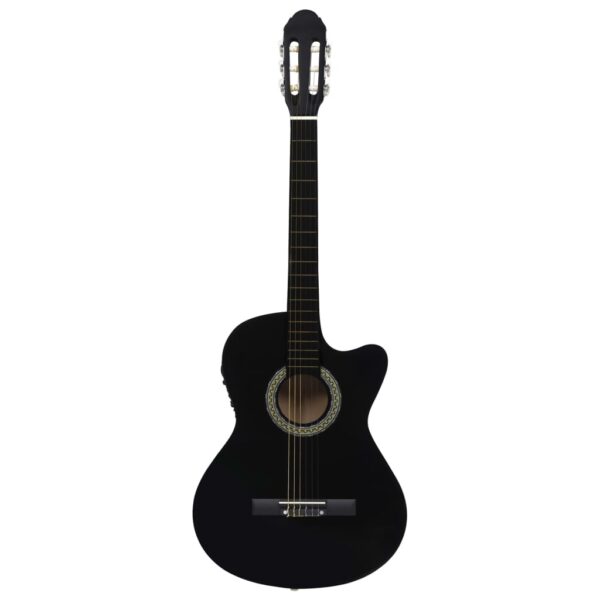 12 pcs conjunto de guitarra com equalizador e 6 cordas preto - Image 7