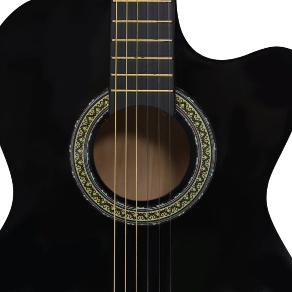 12 pcs conjunto de guitarra com equalizador e 6 cordas preto - Image 10