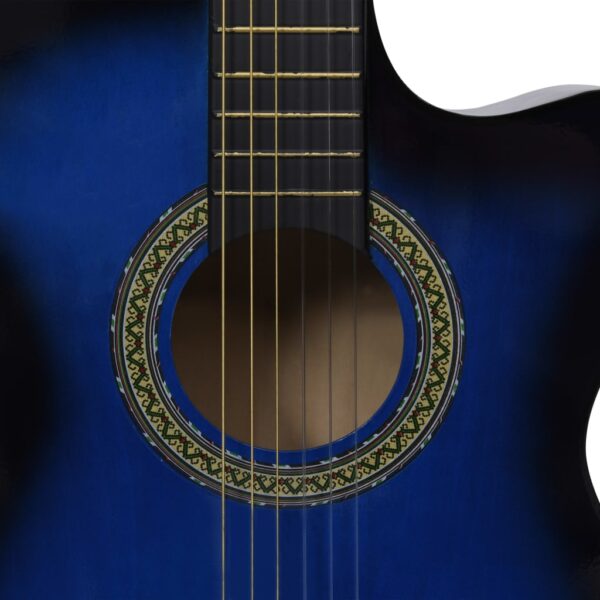 12 pcs conjunto de guitarra com equalizador e 6 cordas azul - Image 11