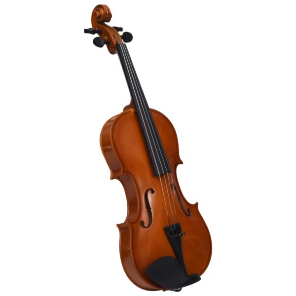 Conj completo violino c/ arco e apoio queixo madeira escura 4/4 - Image 3