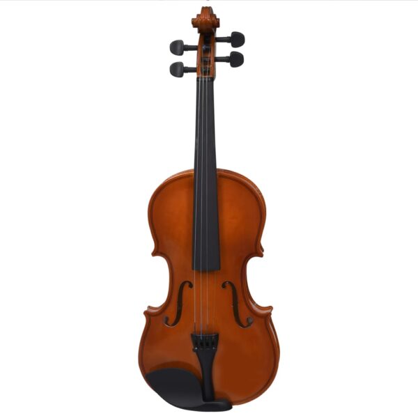 Conj completo violino c/ arco e apoio queixo madeira escura 4/4 - Image 4