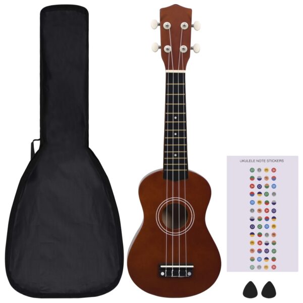 Conjunto ukulele soprano infantil c/ saco madeira escura 21" - Image 2