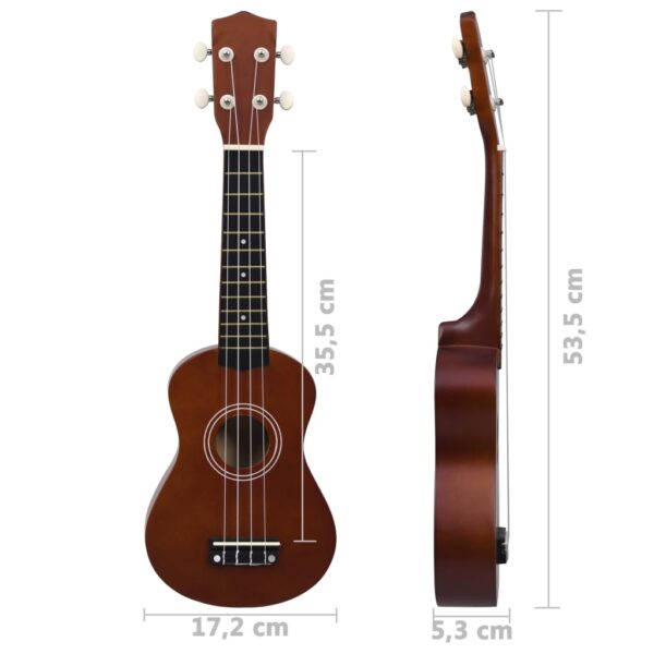 Conjunto ukulele soprano infantil c/ saco madeira escura 21" - Image 11