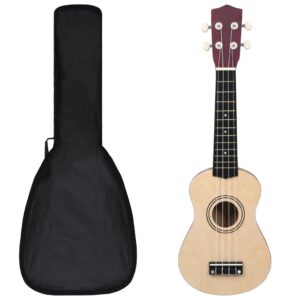 Conjunto ukulele soprano infantil c/ saco madeira escura 21"