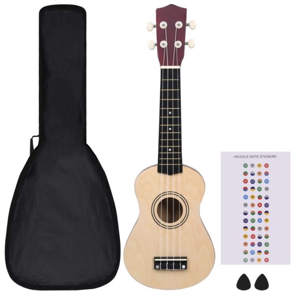 Conjunto ukulele soprano infantil c/ saco madeira escura 21" - Image 2