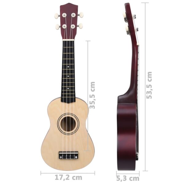 Conjunto ukulele soprano infantil c/ saco madeira escura 21" - Image 11