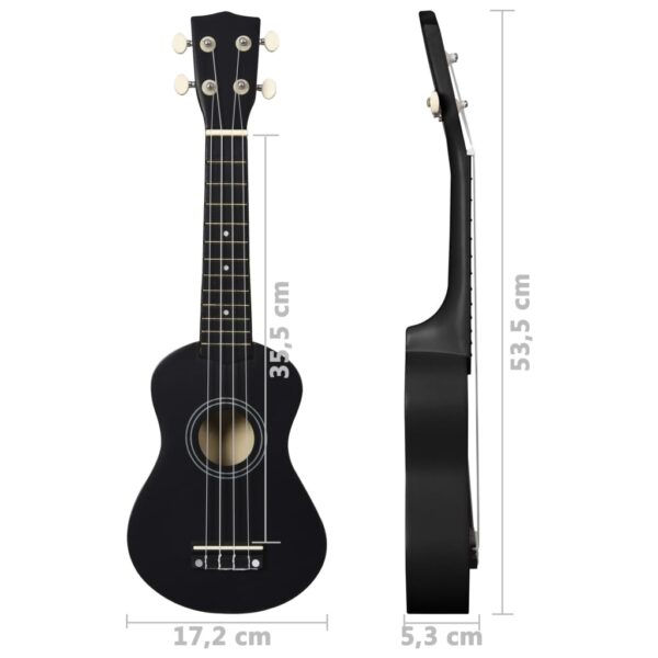 Conjunto ukulele soprano infantil com saco 21" preto - Image 11