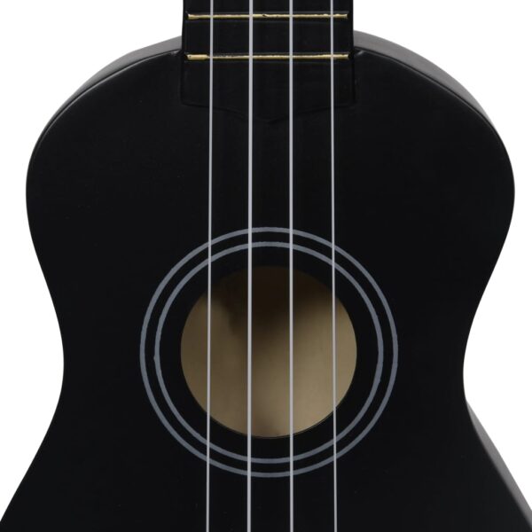 Conjunto ukulele soprano infantil com saco 21" preto - Image 9