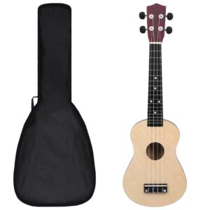 Conjunto ukulele soprano infantil c/ saco madeira clara 23"