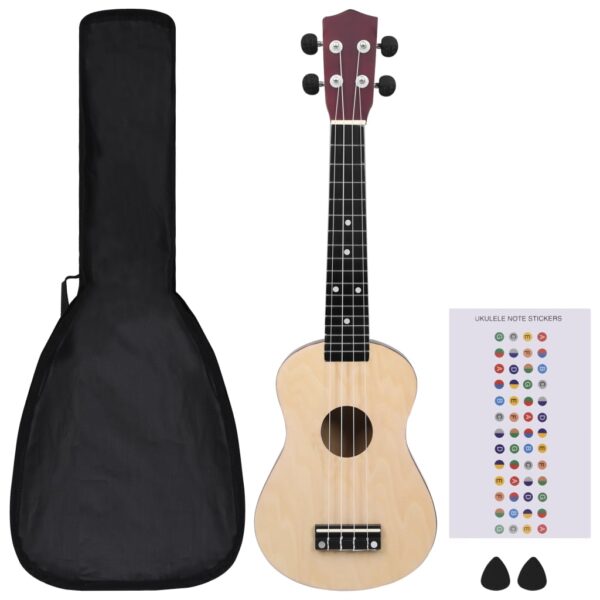 Conjunto ukulele soprano infantil c/ saco madeira clara 23" - Image 2