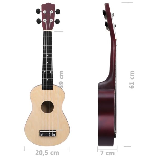 Conjunto ukulele soprano infantil c/ saco madeira clara 23" - Image 11