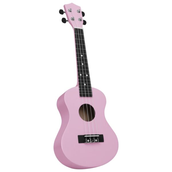 Conjunto ukulele soprano infantil com saco 23" rosa - Image 5