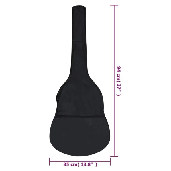 Saco guitarra p/ guitarra clássica 3/4 94x35 cm tecido preto - Image 8