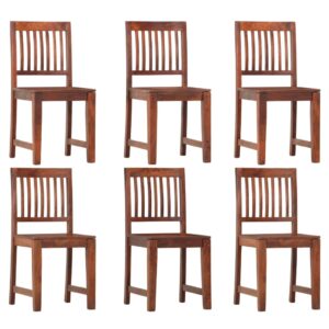 Cadeiras de jantar 6 pcs madeira de mangueira maciça