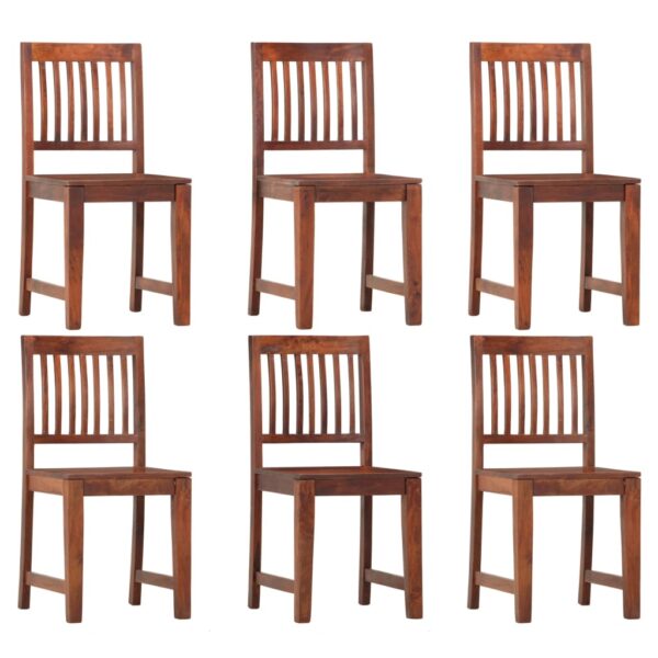 Cadeiras de jantar 6 pcs madeira de mangueira maciça
