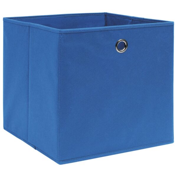 Caixas de arrumação 10 pcs 32x32x32 cm tecido azul - Image 2